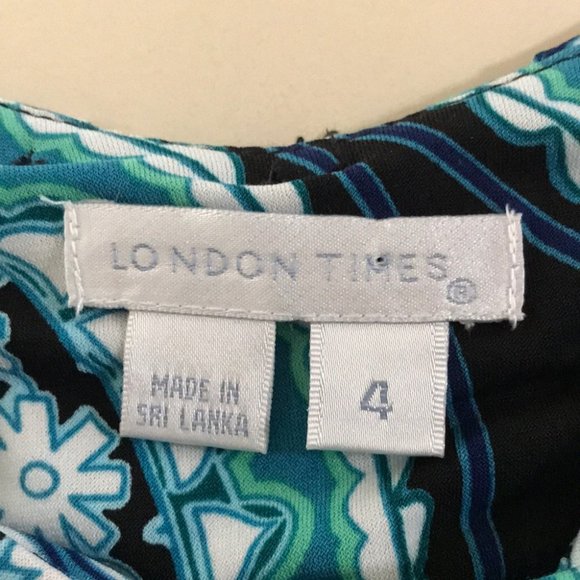 {London Times} Paisley Gathered Front Dress - Picture 5 of 6